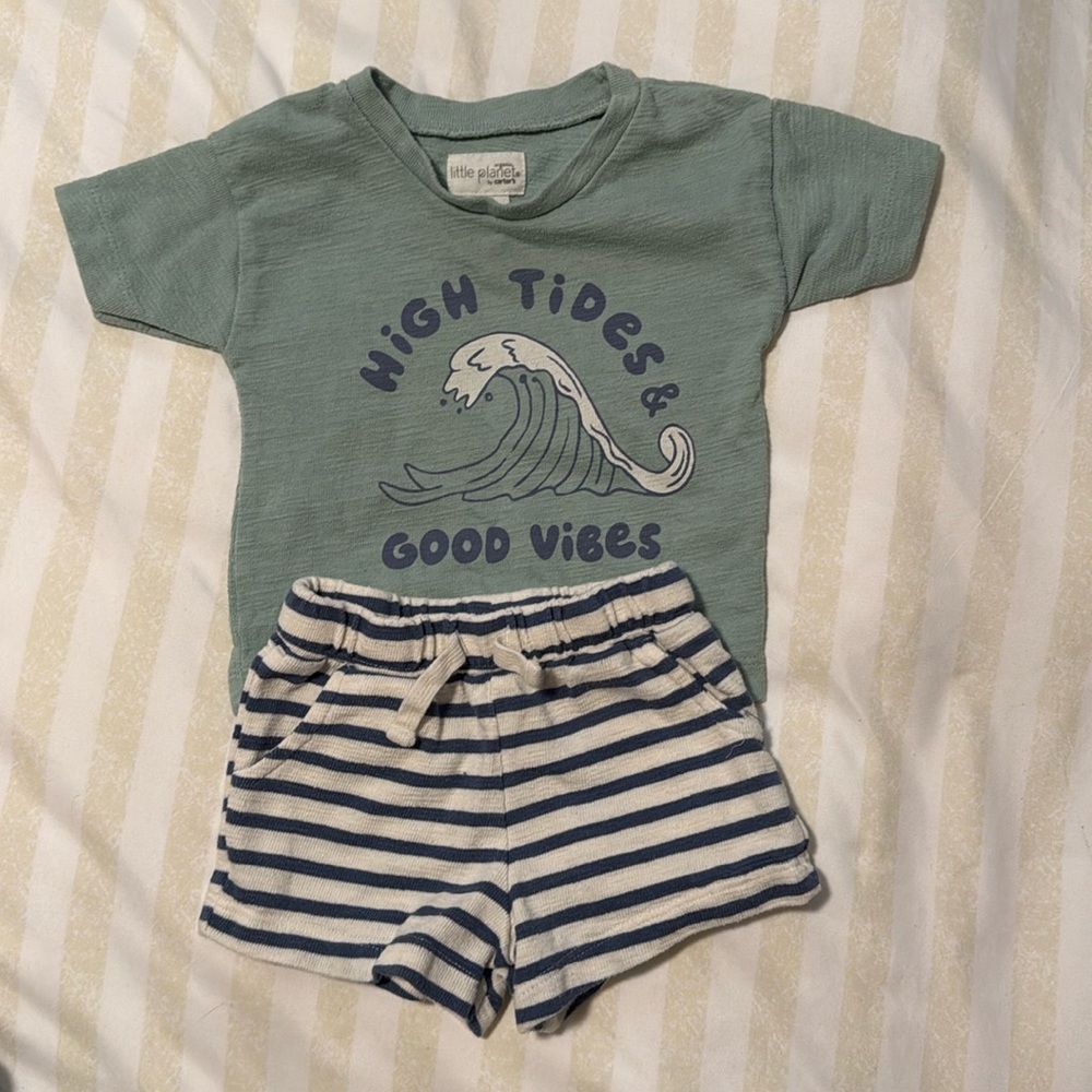 Viral Set - Carter’s Little Planet (Organic Cotton) High Tides Good Vibes set